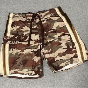 Mens OP Camo Swim Board Shorts Size Large Surf Beach Skater